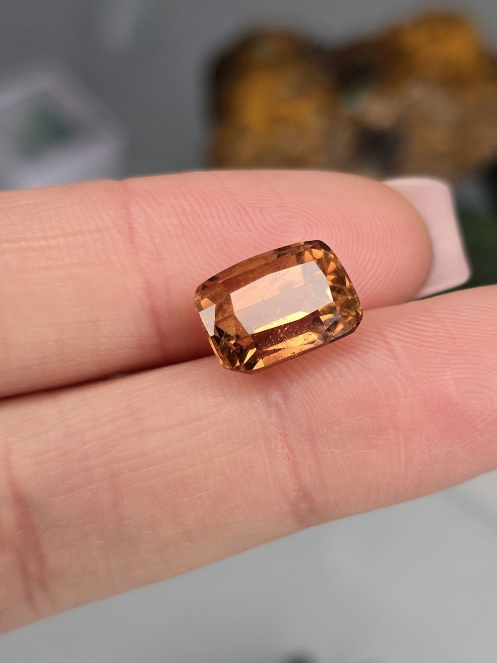Natural Brown Topaz Cushion Cut Loose Gemstone